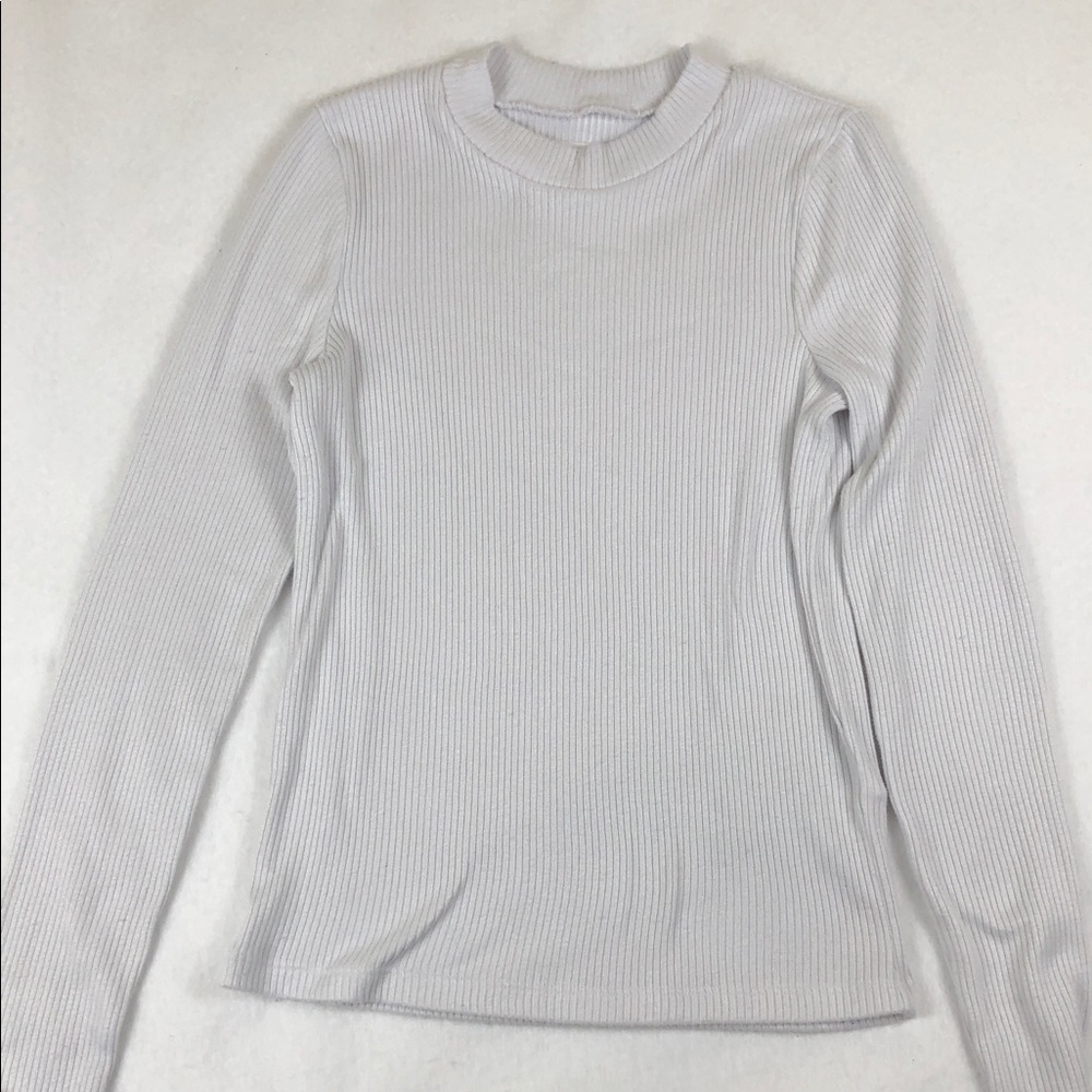 Abercrombie Kids Mock Nevk Ribbed Long Sleeve Top (K1)